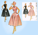 McCall 9704: 1950s Misses Princess Afternoon Dress Sz 30 B Vintage Sewing Pattern