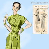 New York 709: 1950s Uncut Misses Street Dress Sz 38 B Vintage Sewing Pattern