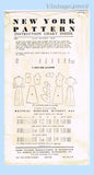 New York 791: 1950s Uncut Misses Designer Dress Sz 36 B Vintage Sewing Pattern