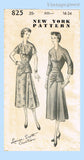 New York 825: 1950s Uncut Misses Designer Dress Sz 34 B Vintage Sewing Pattern
