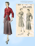New York 825: 1950s Uncut Misses Designer Dress Sz 34 B Vintage Sewing Pattern