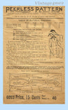 Peerless 6053: 1910s Misses Edwardian Coat Sz 40 B Vintage Sewing Pattern