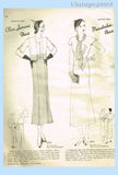Pictorial Review 6022: 1930s Chic Uncut Misses Dress Sz 40 B Vintage Sewing Pattern