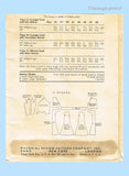 Pictorial Review 7985: 1930s Uncut Misses Evening Gown Sz 37 B Vintage Sewing Pattern