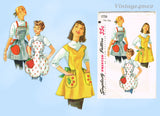 1950s Vintage Simplicity Sewing Pattern 1756 Uncut Strawberry Apron Fits All