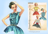 Simplicity 2005: 1950s Stunning Misses Tucked Blouse 32 B Vintage Sewing Pattern