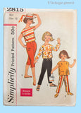 Simplicity 2815: 1950s Cute Little Girls Play Clothes Set Vintage Sewing Pattern