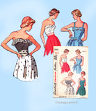 Simplicity 2860: 1940s Misses Sexy Strapless Top Sz 30 B Vintage Sewing Pattern