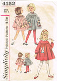 Simplicity 4152: 1960s Sweet Toddler Girls Dress Dear Vintage Sewing Pattern