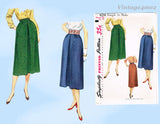 Simplicity 4214: 1950s Easy to Make Skirt Sz 26 Waist Vintage Sewing Pattern\