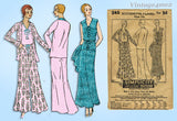 Simplicity 582: 1930s Rare Uncut Kitchenette Pajamas 36 B Vintage Sewing Pattern