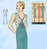 Simplicity 7118: 1930s Stunning Misses Bias Cut Slip Sz 38 B Vintage Sewing Pattern