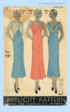 Simplicity 7118: 1930s Stunning Misses Bias Cut Slip Sz 38 B Vintage Sewing Pattern