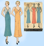 Simplicity 7118: 1930s Stunning Misses Bias Cut Slip Sz 38 B Vintage Sewing Pattern