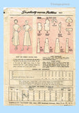 1940s Simplicity Designer Vintage Sewing Pattern 8261 Misses Tucked Dress Sz 34 Bust