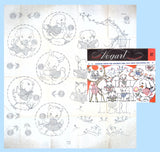 1940s Vintage Vogart Embroidery Transfer 112 Uncut Mother Goose Layette Bib Trim