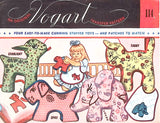 1940s Vintage Vogart Embroidery Transfer 114 Uncut Stuffed Animals and Pockets