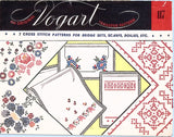 1950s Vintage Vogart Embroidery Transfer 117 Classic Cross Stitch Linen Motifs