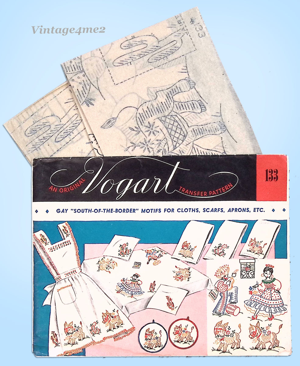 1960s Vintage Vogart Embroidery Transfer 698 Bright Uncut Floral Motif –  Vintage4me2