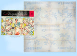 1950s Vintage Vogart Embroidery Transfer 194 Uncut Blue Bird DOW Tea Towels