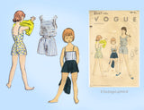 Vogue 2647: 1950s Uncut Little Girls Play Clothes Size 14 Vintage Sewing Pattern