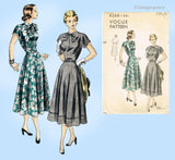 Vogue 6268: 1940s Stunning Misses Sun Dress Size 32 Bust Vintage Sewing Pattern