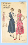 Vogue 6728: 1940s Sexy Misses Sun Dress w Bra Top Sz 32 B Vintage Sewing Pattern