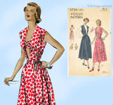 Vogue 6728: 1940s Sexy Misses Sun Dress w Bra Top Sz 32 B Vintage Sewing Pattern
