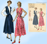 Vogue 6728: 1940s Sexy Misses Sun Dress w Bra Top Sz 32 B Vintage Sewing Pattern