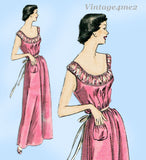Vogue 6922: 1950s Uncut Misses Nightgown 34-36 B Vintage Sewing Pattern