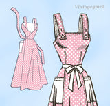 Anne Adams 4689: 1950s Misses Easy Wrap Sun Dress 32B Vintage Sewing Pattern