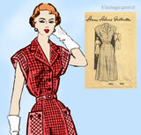 1950s Vintage Anne Adams Sewing Pattern 4992 Misses Shirtwaist Dress Size 32B Uncut
