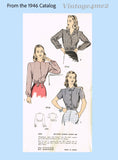 1940s Vintage Advance Sewing Pattern 3946 Misses WWII Battle Jacket Sz 30 B