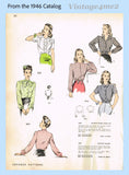 1940s Vintage Advance Sewing Pattern 3946 Misses WWII Battle Jacket Sz 30 B