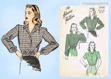 1940s Vintage Advance Sewing Pattern 3946 Misses WWII Battle Jacket Sz 30 B