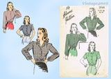 1940s Vintage Advance Sewing Pattern 3946 Misses WWII Battle Jacket Sz 30 B