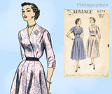 Advance 6274: 1950s Uncut Misses Street Dress Sz 32 Bust Vintage Sewing Pattern