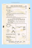 1950s Vintage Advance Sewing Pattern 7751 Cute Misses Scallop Cocktail Apron Fits All