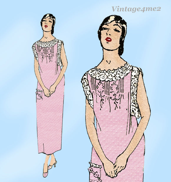 Butterick 5936: 1920s Misses Flapper Nightgown Sz 36 B Vintage Sewing Pattern