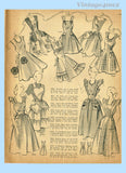 1940s Vintage Fashion Service Sewing Pattern 2423 Misses Back Wrap Pinafore Dress 38 B