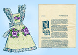 1940s Vintage Mail Order Pattern 905 Uncut Misses Pansy Full Bib Apron Fits All