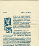 1940s Vintage Mail Order Pattern 905 Uncut Misses Pansy Full Bib Apron Fits All