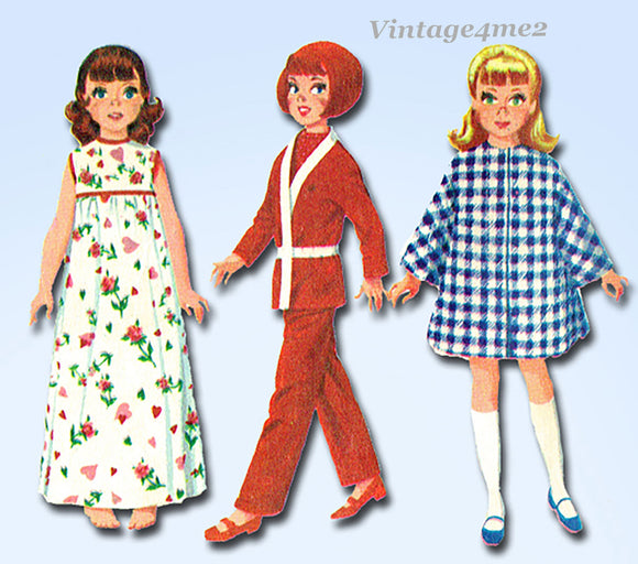 1960s Vintage McCalls Sewing Pattern 2182 Large 20 to 25 In Ruthie Doll Clothes