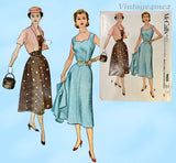 1950s Vintage McCall's Sewing Pattern 9600 Misses Sun Dress & Jacket Sz 32 B