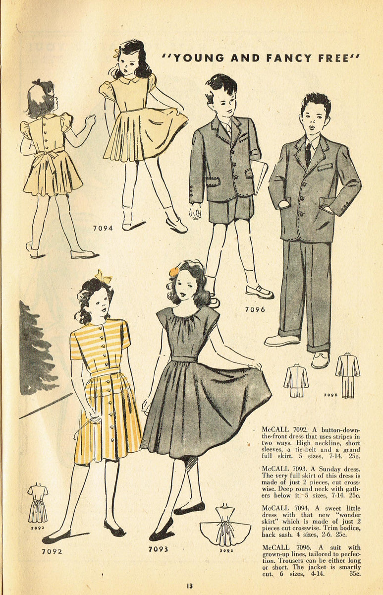 Digital Download McCall Fashion Flyer December 1947 Pattern Catalog – Vintage4me2