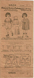 1920s Original Vintage Pictorial Review Pattern 9524 Toddlers Bubble Romper Sz 3
