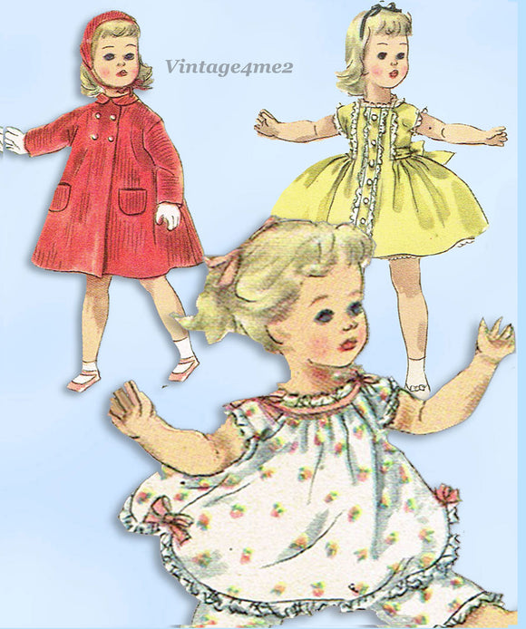 1950s Vintage Simplicity Sewing Pattern 1779 15 Inch Sweet Sue Doll Clothes ORIG