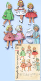 1960s Vintage Simplicity Sewing Pattern 4652 20inch Chatty Cathy Doll Clothes