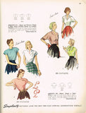 Simplicity 2311: 1940s Chic Misses Extended Shoulder Blouse Vintage Sewing Pattern Sz 32 B