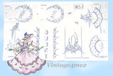 1950s Vintage Vogart Embroidery Transfer 119 Uncut Novelty Guest Towel Motifs